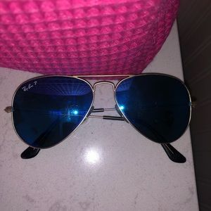 Classic Aviator Ray-Bans blue lens